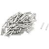 uxcell Confezione di spine parallele, elementi di fissaggio, 100 pezzi, 2 mm x 13 mm, colore: argento