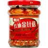 Lunaeturn Funghi Enoki Piccanti 145g - Snack Vegetariano Istantaneo Funghi Enoki Freschi E Piccanti, Strisce Piccanti, Snack Vegetali, Snack Deliziosi, Specialità Alimentari Cinesi (Sapore di olio rosso)
