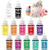 Treedoa Coloranti Alimentari per Torte Decorare 12 Colori X 10 ML Colorante Alimentare Liquidi Grado Alimentare Concentrati per Uova di Pasqua, Cottura al forno,Dolci,Biscotti di Natale,Fondente,Glassa