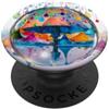 1.98WorksLabo Carino e adatto per bambini e adulti con un grande ombrello che galleggia all'interno delle gocce di pioggia PopSockets PopGrip Adesivo