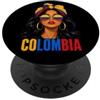 Colombian Woman Colombia Roots Apparel C Colombiano Donna Colombia Radici PopSockets PopGrip Adesivo