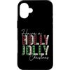 Have A Holly and Jolly Merry Christmas S Custodia per iPhone 16 Plus Plaid leopardato con bufalo Have A Holly and Jolly Merry Christmas
