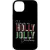 Have A Holly and Jolly Merry Christmas S Custodia per iPhone 14 Plus Plaid leopardato con bufalo Have A Holly and Jolly Merry Christmas