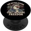 Funny 4th of July Apparel Co. The Metric System Can't Measure Bald Eagle Mullet divertente PopSockets PopGrip Adesivo