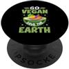 Go Vegan Save The Earth Vegetables Veggi Go Vegan Salva la Terra PopSockets PopGrip Adesivo