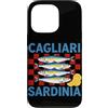 Coastal Sardine Tinned Fish Summer Retro Custodia per iPhone 13 Pro Cagliari Sardegna Sardine Retro Pesce in scatola Grafica Costiera