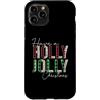Have A Holly and Jolly Merry Christmas S Custodia per iPhone 11 Pro Plaid leopardato con bufalo Have A Holly and Jolly Merry Christmas