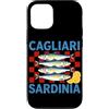 Coastal Sardine Tinned Fish Summer Retro Custodia per iPhone 12/12 Pro Cagliari Sardegna Sardine Retro Pesce in scatola Grafica Costiera