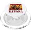 Spanish Bull Espana Flag Spain Fan Desig España Bandiera Spagna Toro Forte Spagna Country Pride Grafica PopSockets PopGrip per MagSafe