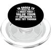 Retro Funny Sayings Apparel Gifts Devo prima valutare la tua opinione Umorismo sarcastico divertente PopSockets PopGrip per MagSafe