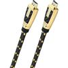 Oehlbach Carb Connect Ultra High Speed HDMI 2.1 Kabel - 48 Gbps, 8K/60Hz, 4K/120Hz, monokristallines HPOCC® Kupfer, 24kt vergoldete Kontakte, 4-fach Abschirmung, Vollmetallstecker, Gewebemantel - 3,2m