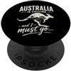 Australia is calling Känguru Backpacker L'Australia sta chiamando e devo andare... Känguru Australia PopSockets PopGrip Adesivo
