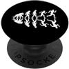 Minimalist Runner for Gym Dad Humorous Divertente evoluzione umana Speed Run Sarcastico PopSockets PopGrip Adesivo