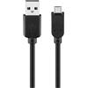 Goobay 93181 Cavo USB 2.0 ad Alta Velocità, Nero, 1.8m Lunghezza del Cavo