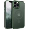 BENTOBEN Custodia per iPhone 13 Pro Max, custodia magnetica per iPhone 13 Pro Max [compatibile con MagSafe] traslucida opaca antiurto custodia protettiva per iPhone 13 Pro Max 6,7 pollici, verde scuro