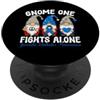 Gnome One Fights Alone Juvenile Diabetes Gnome One combatte la consapevolezza del diabete giovanile da solo PopSockets PopGrip Adesivo