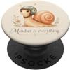 Positive Mindset with Animals Carino Motivational Snail Racing Mindset Ispirazione PopSockets PopGrip Adesivo