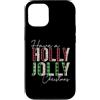 Have A Holly and Jolly Merry Christmas S Custodia per iPhone 12/12 Pro Plaid leopardato con bufalo Have A Holly and Jolly Merry Christmas