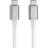 Hama Cavo USB-C a USB-C 240W 1.5M Full Featured 10 anni, USB 3.2 Gen 2, trasferimento 10 Gbps, ricarica ultra veloce Qualcomm Quick Charge, PD 3.1, EPR, Video 4K, spina in alluminio, nero