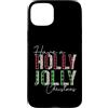 Have A Holly and Jolly Merry Christmas S Custodia per iPhone 15 Plus Plaid leopardato con bufalo Have A Holly and Jolly Merry Christmas