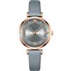 BIEWO Orologio da polso da donna, analogico, al quarzo, con cinturino in pelle, Blu, Cinturino