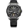 Victorinox Orologio Uomo I.N.O.X. Chrono Ø 43 mm, Swiss Made, Quarzo Analogico, Impermeabile fino a 200 m, Cinturino in Caucciù, Nero