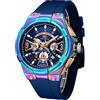 AIMES Orologi sportivi da uomo militari impermeabile multifunzione cronografo orologio luminoso cinturino in silicone orologi casual per uomo moda orologio da polso business orologio, B2-Symphony blu