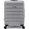 Eminent Voyager Trolley Bagaglio a Mano 55x40x20, Espandibile, Rigido, 4 Ruote, Leggero, Lucchetto TSA, 2,7 kg, 39L, Valigia Cabina Viaggio Aereo Argento