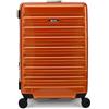 Eminent Voyager Valigia Media 67x44x26, Espandibile, Rigida, 4 Ruote, Leggera, Lucchetto TSA, 3,4 kg, 71L, Trolley da Stiva Viaggio Aereo Arancione