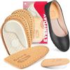 SULPO PECARI - Cunei per tallone in pelle e schiuma di lattice, 2 paia di cuscinetti per tallone autoadesivi per scarpe, sovrapronazione e supinazione, taglia 41-46