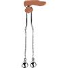 ZYHNYTAO Pressa per testicoli Pressa per testicoli Frantoio per palline CBT Peso per testicoli con 2 sfere in acciaio Barella per testicoli in acciaio inossidabile Barella per palle SM Bondage Tortura(Ø25mm)