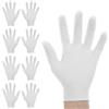 Nogeqi 4 paia di guanti sottili in cotone bianco guanti da donna in tessuto bianco cotone elastico traspirante per mani asciutte, dermatite atopica, idratante, cosmetici, eczema, spa