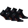 Lonsdale 6 Paia Calze Sneaker Lavoro Lunghezza Caviglia - Rinforzo Punta Tallone - Spugna Cotone (Nero, 39-42)