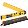 Neoteck Digital Angle Finder 400mm/16 pollici 0~225° Digitale Angolo Orizzontale Righello LCD Livello di Retroilluminazione Goniometro Portatile per il Lavoro Industriale Ristrutturazione Giallo