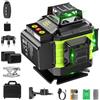 Tdyon Livella Laser Autolivellante 16 Linee, 4 X 360 °Livello Laser Autolivellante Verde, 2 x Batterie, Autolivellante, Supporto rotante, Telecomando Cabina di rilevamento