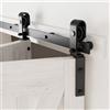 BONIKLUBA 102cm/3.3FT Binario per Porta Scorrevole Bifold Kit Porta Scorrevole Nera per 2 Porte Scorrevoli Interno Esterno Muro 48cm Larga