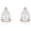 Swarovski Stilla Orecchini a Lobo, con Zirconia Trasparenti Swarovski, Pietre Scintillanti a Taglio Pear, Placcatura in Tonalità Oro Rosa, 0,8 x 0,6 cm, peso (singolo orecchino) 1 g