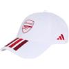 adidas Unisex - Adulto Arsenal FC Hat, White/Better Scarlet, M-L
