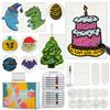 GlowsLand MAGIC PUFFY PAINT KIT 64 PEZZI SOFFICE PITTURA CON 40 FOGLI CARTA ARTISTICA