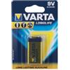 BATTERIA VARTA LONGLIFE 9V ALKALINA - 1PZ