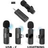 MICROFONO LAVALIER WIRELESS LIGHTNING/TYPE-C/AUX SMARTPHONE APPLE ANDROID IPAD (WR03) CON CLIPS