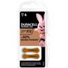 BATTERIE DURACELL ACTIVAIR HEARING AID 312 PER APPARECCHI ACUSTICI (6 PEZZI)