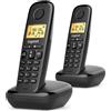 GIGASET START 100 DUO (NERO) - TELEFONO CORDLESS DOPPIO - VIVAVOCE - FUNZIONE SVEGLIA
