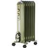 RADIATORE AD OLIO CURVY 7 RETRO' 7 ELEMENTI AR4R07VIN VERDE 1500W