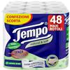 Tempo, Carta Igienica Natural & Soft, Morbida e Resistente, 48 Maxi Rotoli, Composti da 100% di Fibre Biodegradabili, Senza Profumo o Allergeni