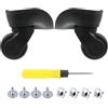 Doublelife Suitcase Shanoer, kit di riparazione di ricambio per valigie, ruote e assali, 9,1 x 10,7 x 4,9 cm, 1 paio, colore: nero, Nero , 9.1x10.7x4.9cm