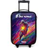 NoBoringSuitcases.com NoBoringSuitcases© Valigia Per Bambini Personalizzato Con Un Nome Bagaglio | 48x31x19 cm - Ultraleggero Trolley A Mano Rigidi LED Ruote Valigie Neonato - Ragazzo - Bicicletta cross - Colori al neon