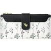 zwxqe Leather Vegan Wallet for Women, Thin Floral Purse with Zipper Coin Pocket, Functional and Stylish for Commuting, Work, Shopping, Dating, Gym, Beach, and Everyday Outings 3.54x7.48x0.59 Inches