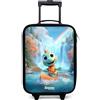 NoBoringSuitcases.com NoBoringSuitcases© Valigia Per Bambini Compatto Bagaglio Ultraleggero | 48x31x19 cm - Trolley A Mano Rigidi LED Ruote Valigie Neonato - Ragazze - Dino - Natura - Cascata