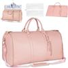 MeYuxg Borsone da Viaggio, Porta Abiti da Viaggio, Travel Bag con Custodia Per Scarpe, Grande Borsa da Viaggio Donna, Borsa da Viaggio Porta Abiti Pieghevole, Borsa Per Valigie Sospesa 2 In 1 (Rosa)